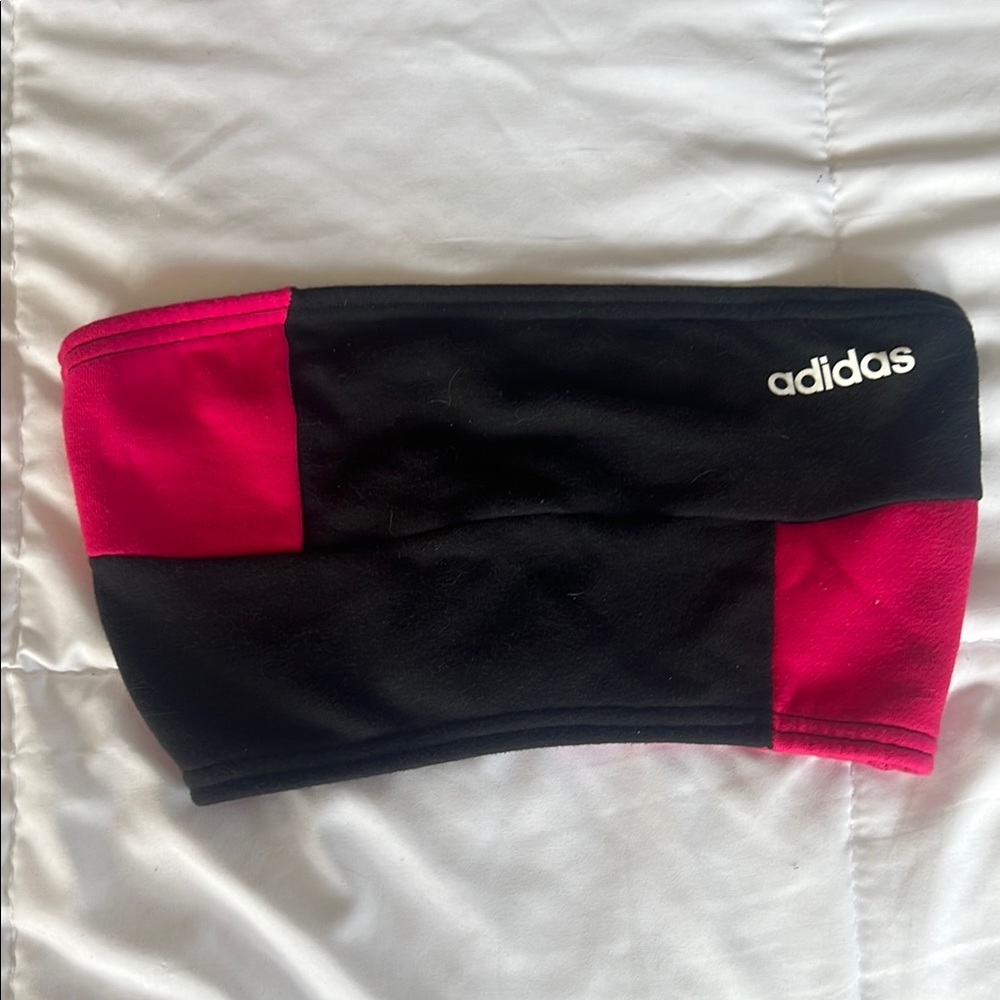 Adidas Black and Pink Performance Bottoms